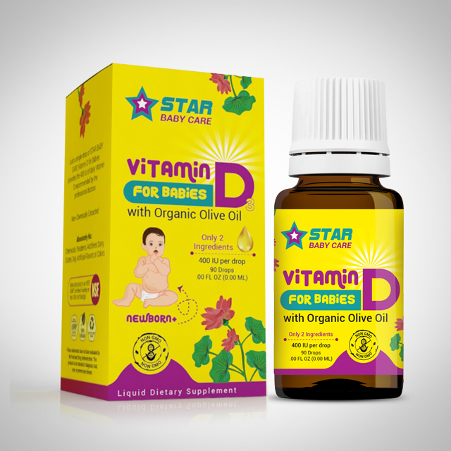Vitamin D Oilve oil pacakging Design