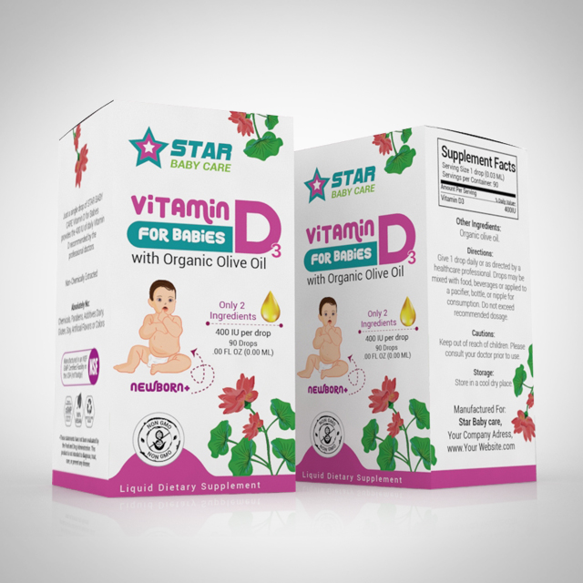 Vitamin D Oilve oil pacakging Design