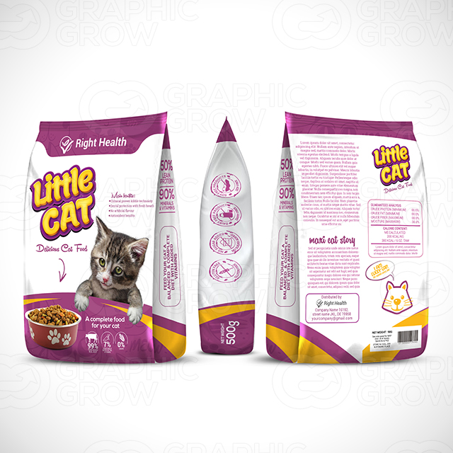 Cat food packaging