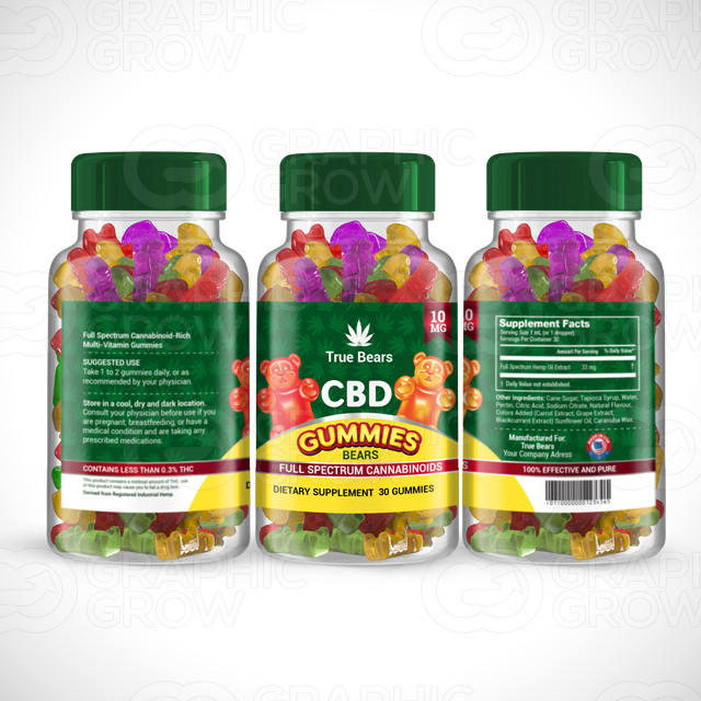 Cbd gummies bears supplement label