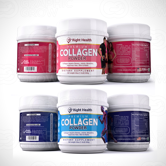 Collagen Powder Supplement Label