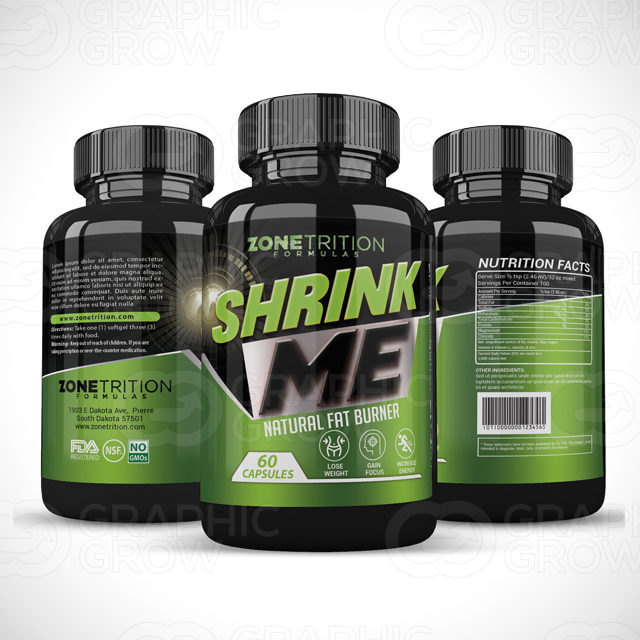 Fat Burner supplement Label