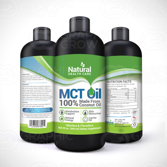 MCT Oil Label Design