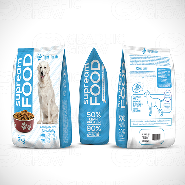 Pet food supplement packaging design