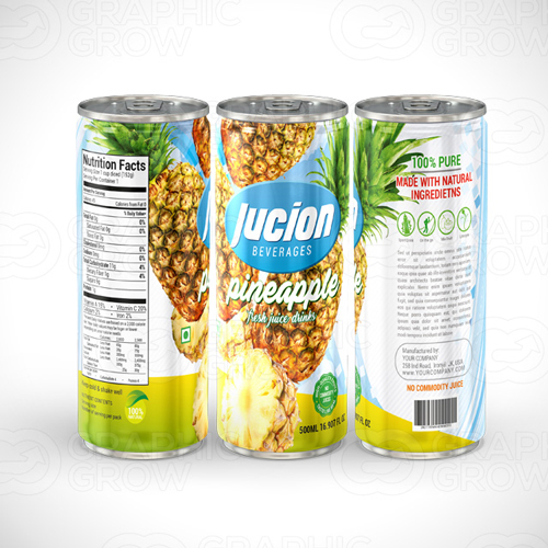 Pineapple Juice label Design