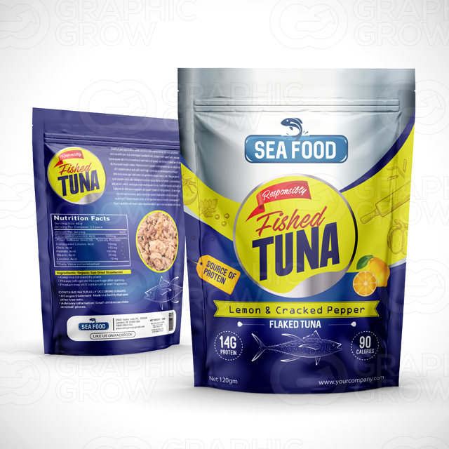 Sea food tuna fish packaging
