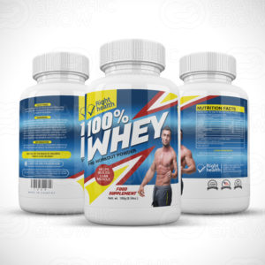 Whey protein Supplement label