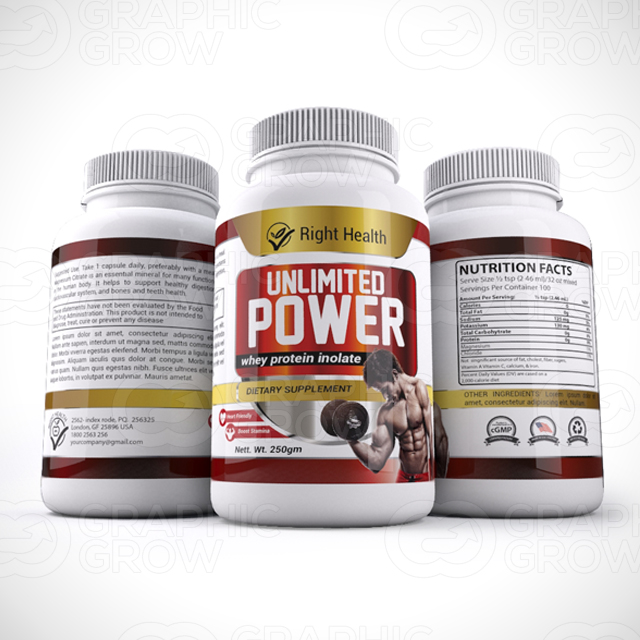 Whey protein isolate label design