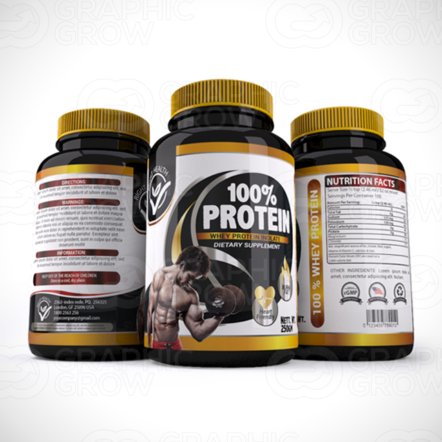 Whey Protein isolate label design