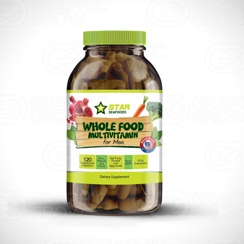 Whole Food Multivitamin Label Design