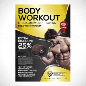 Body workout gym flyer